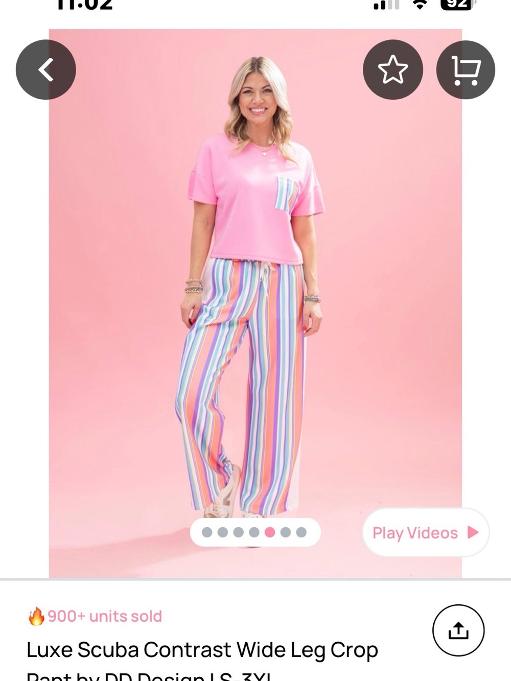 Multi-Stripe Wide Leg Pants with a working drawstring